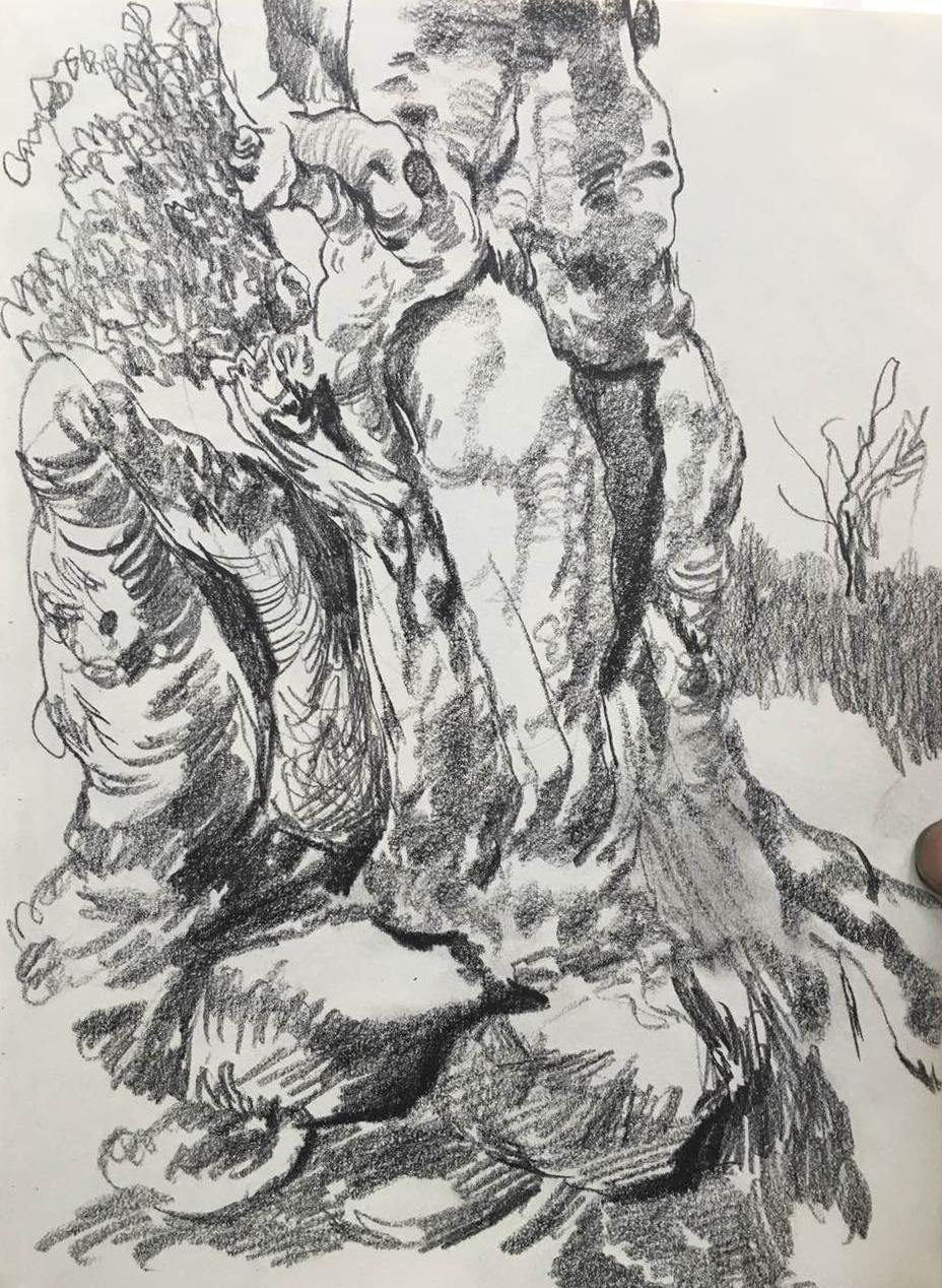 朱建路老師場景素描作品范畫賞析