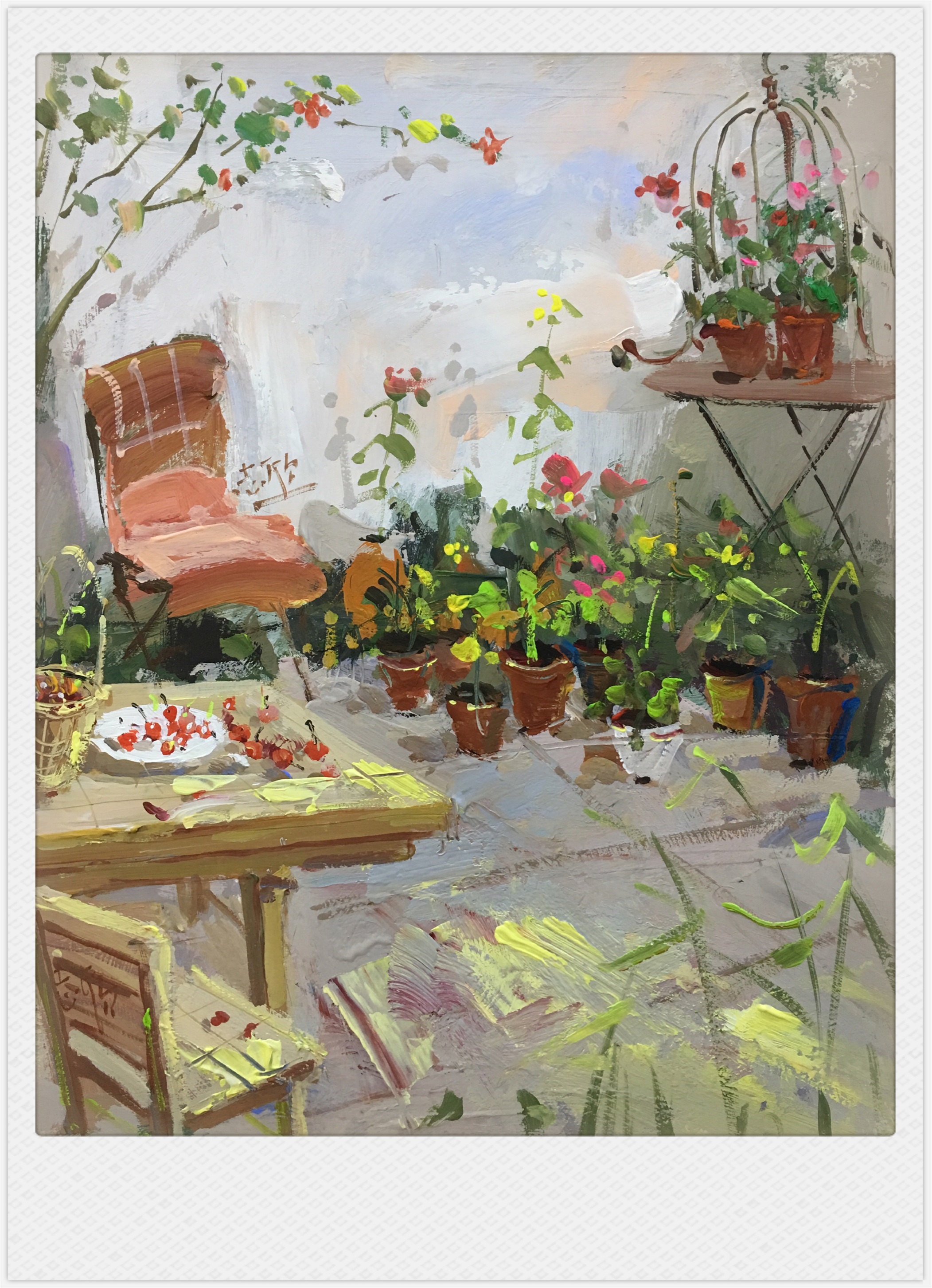 場景色彩花園一角范畫賞析