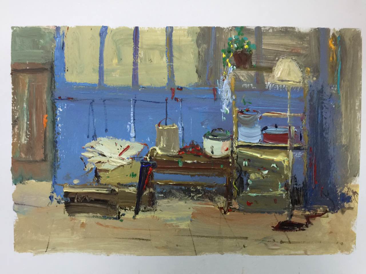 色彩場景窗外一角范畫賞析