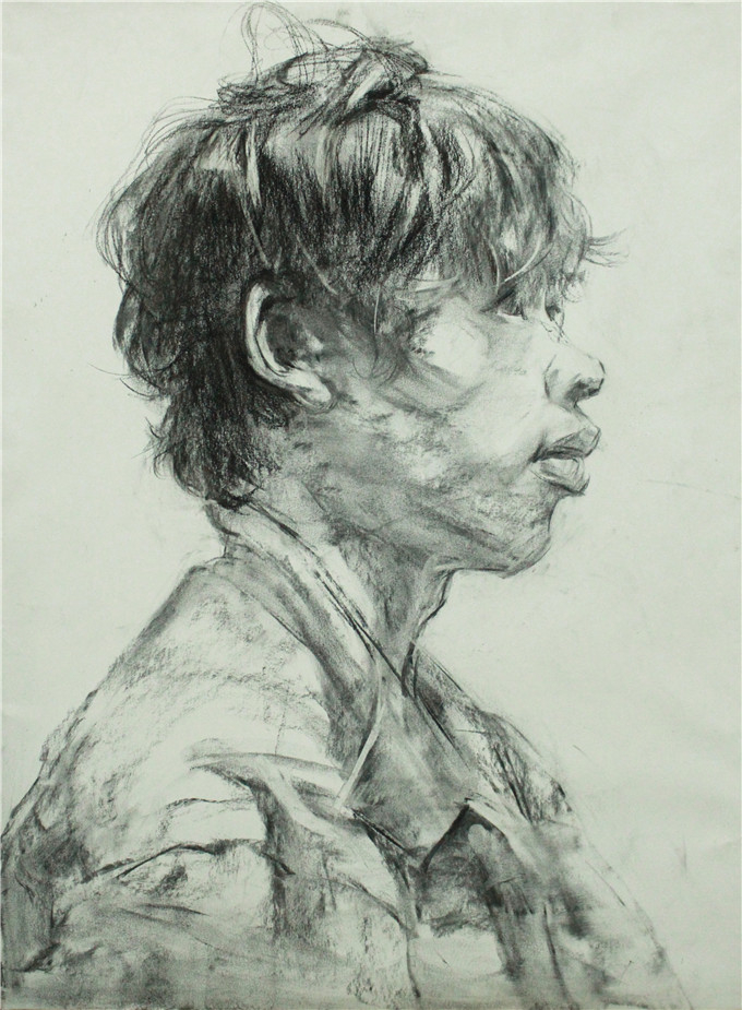 素描人像男性青年范畫賞析