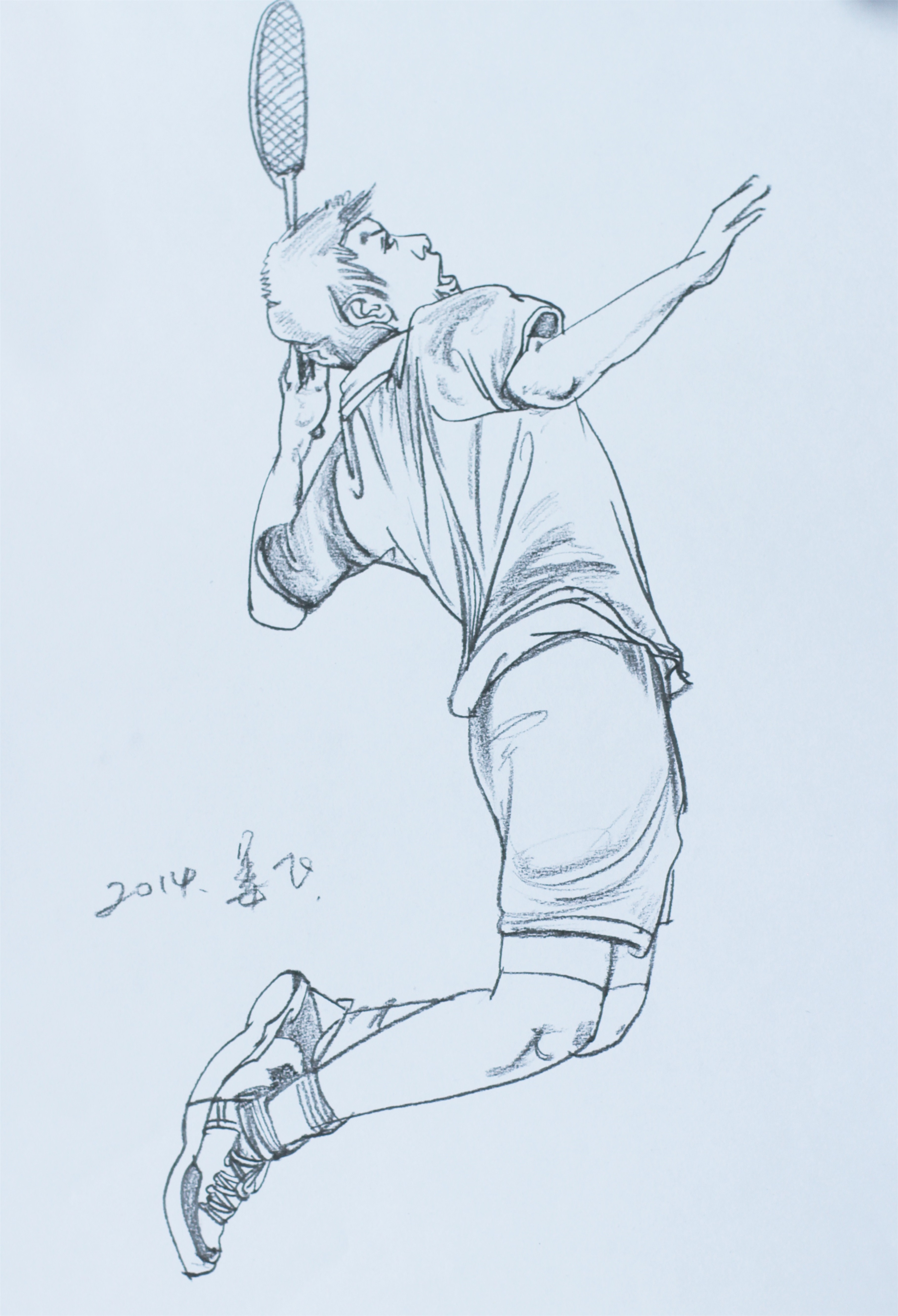 人物速寫運動男孩范畫賞析