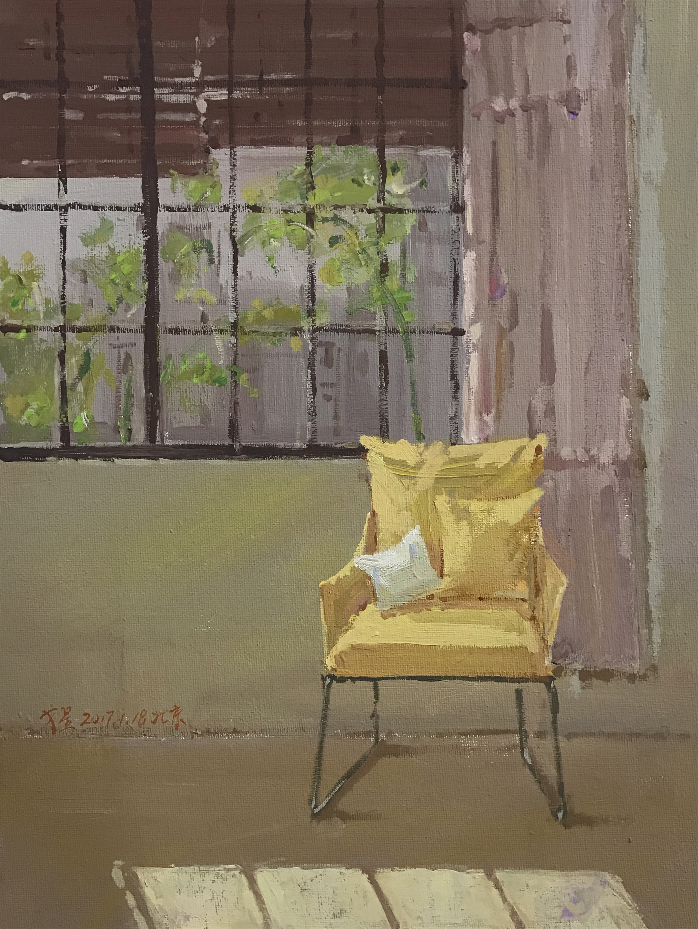 色彩場景黃色椅子范畫賞析