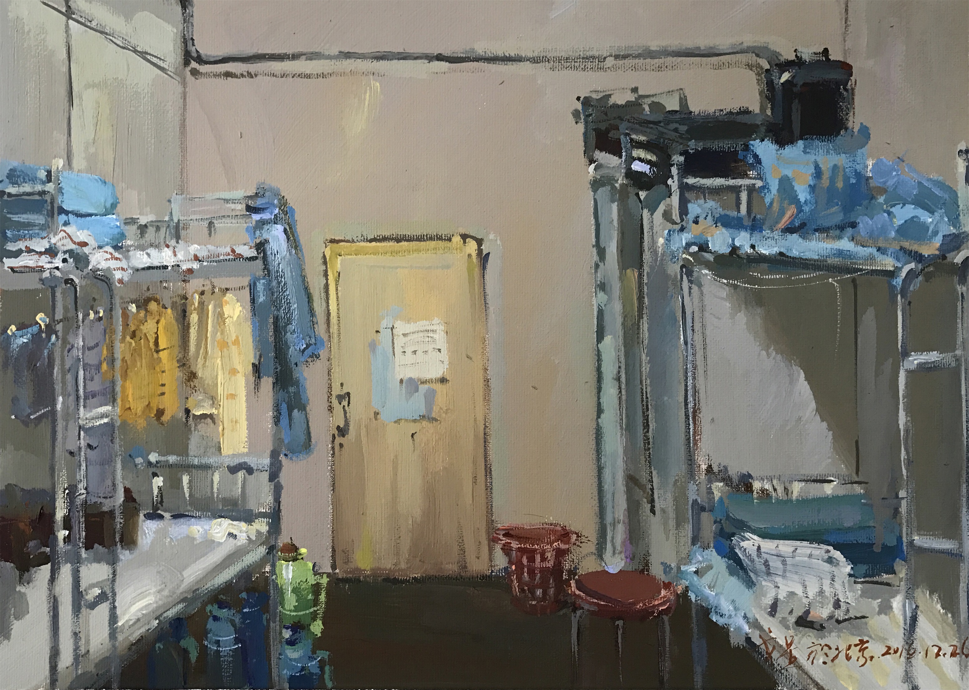 色彩場景宿舍床鋪范畫賞析