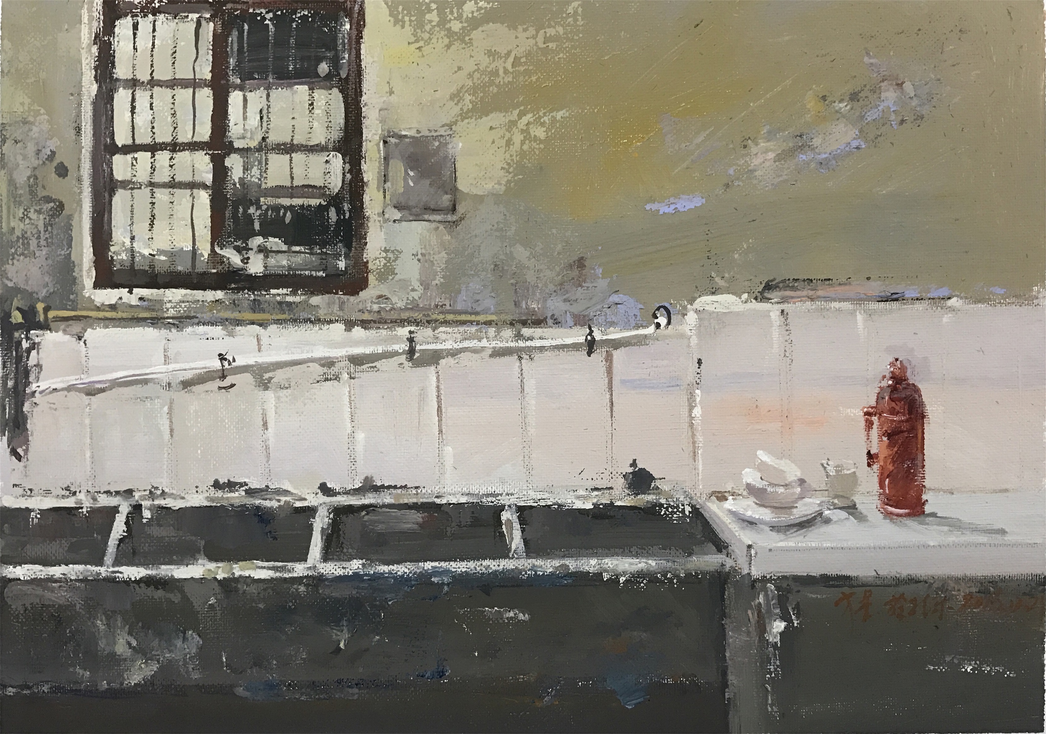 色彩場景水池暖壺范畫賞析