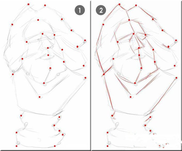 超詳細的馬賽素描石膏頭像步驟