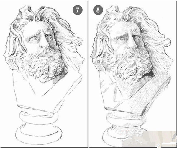 超詳細的馬賽素描石膏頭像步驟