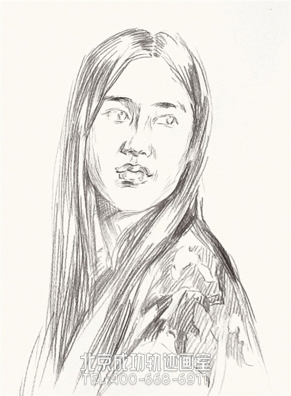 素描頭像:文藝女青年頭像素描教程